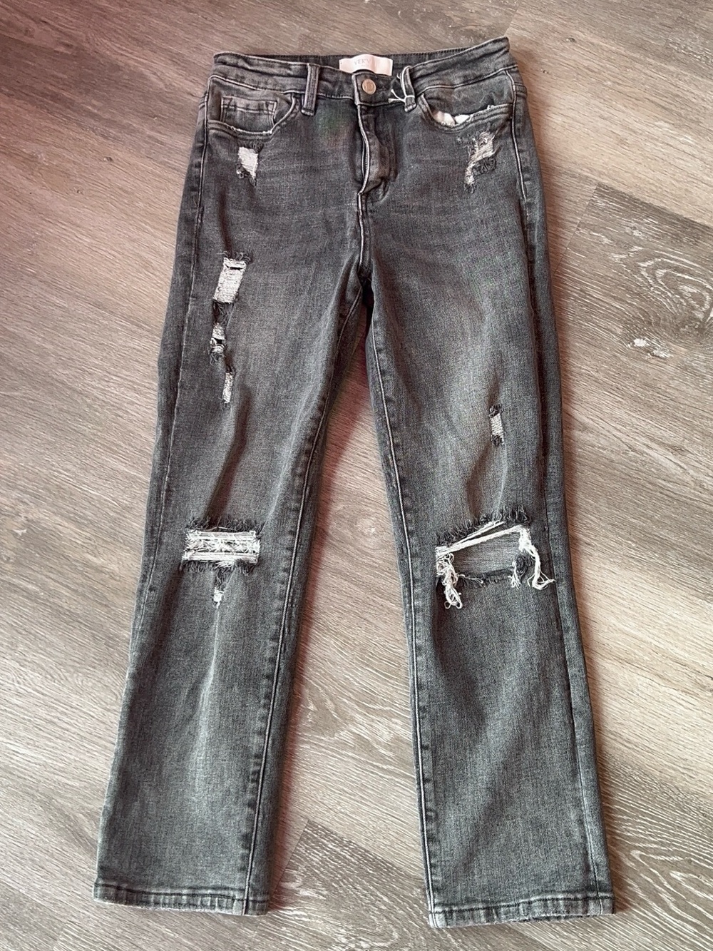Distressed Women’s Jeans - Black Vervet